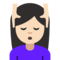Person Getting Massage - Light emoji on Google